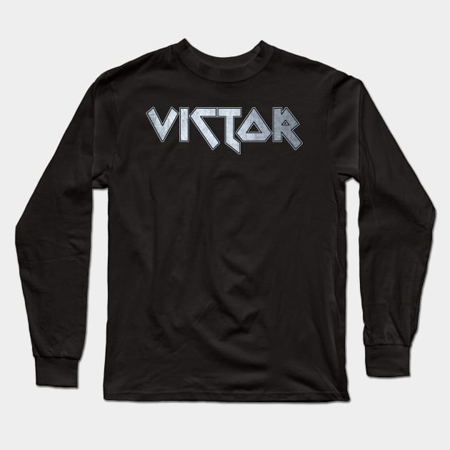 Heavy metal Victor Long Sleeve T-Shirt by KubikoBakhar